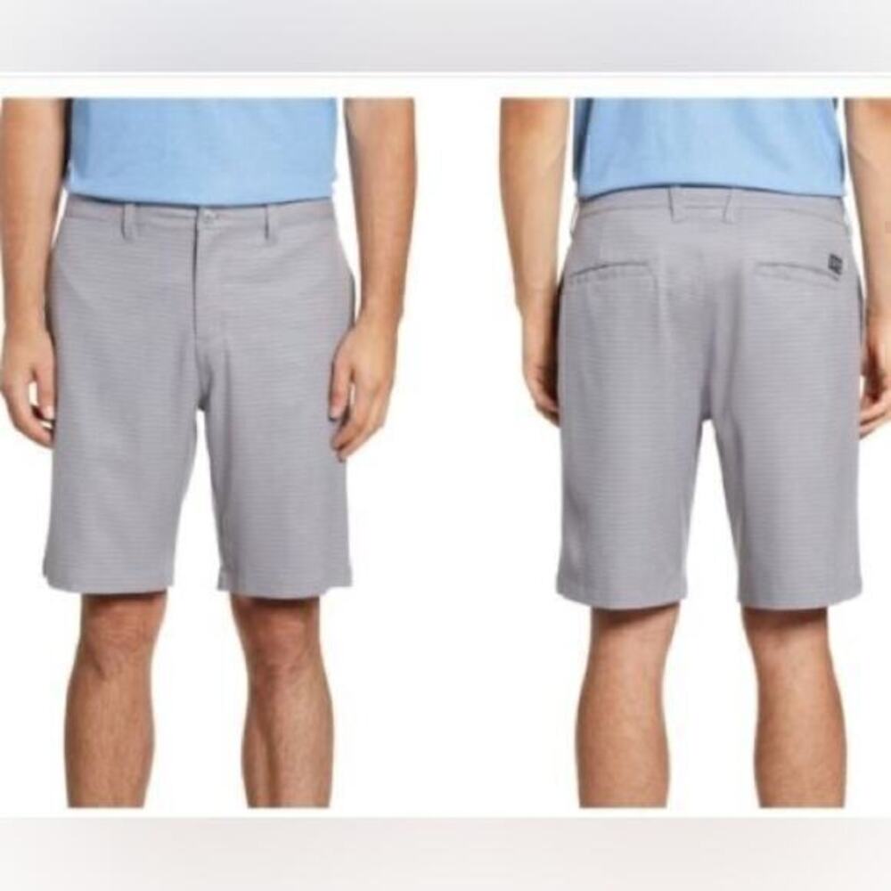 Travis Mathew Paularino Gray Striped Golf Shorts Size 40 NWOT